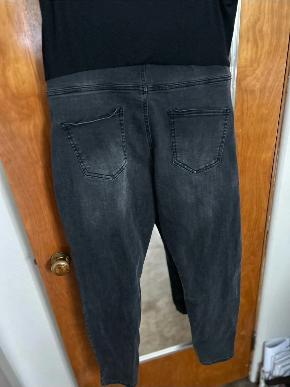 Time and Tru Women's Slim Straight Maternity Jeans - Washed Black